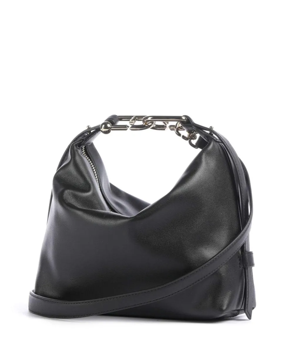 Tonie Mini Handtasche fein genarbtes Leder schwarz