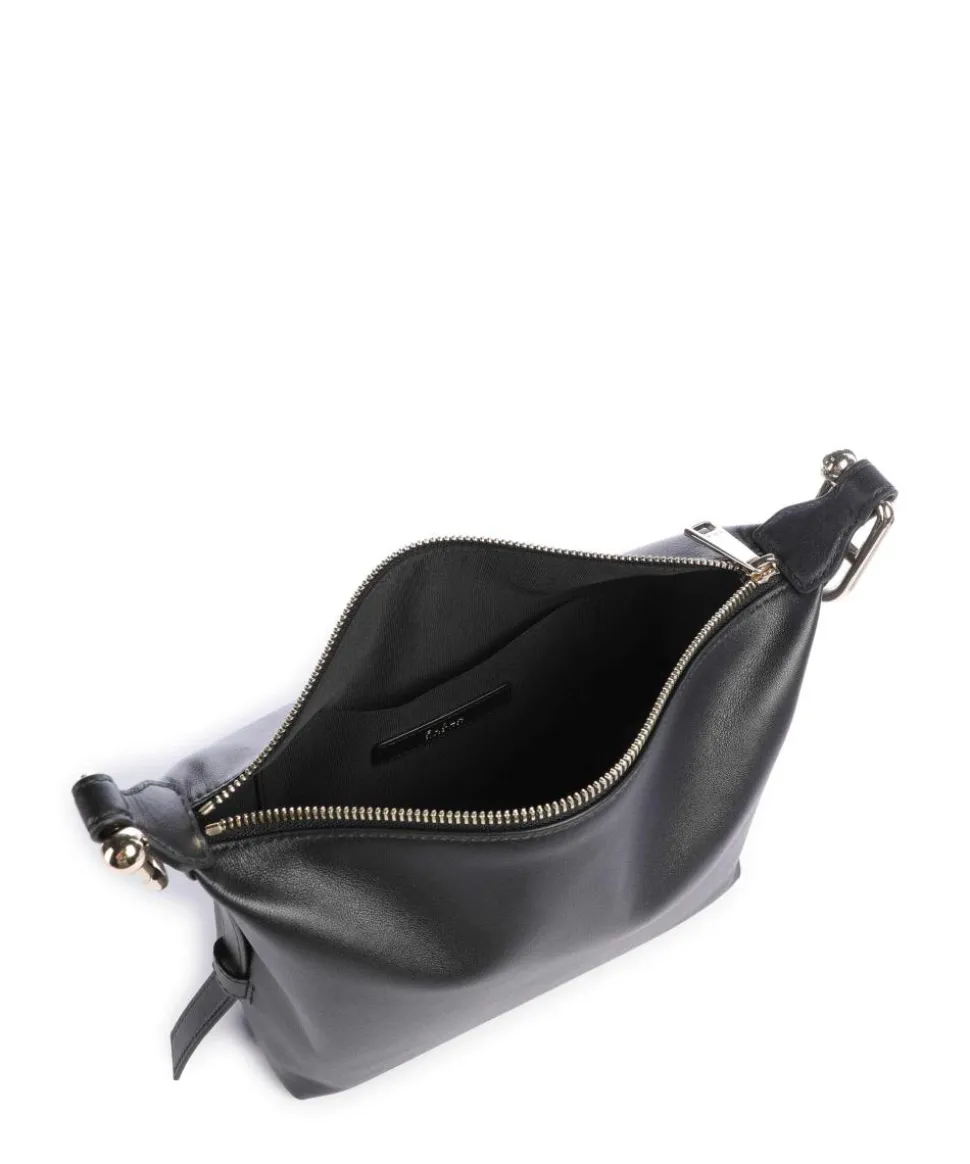 Tonie Mini Handtasche fein genarbtes Leder schwarz