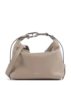 Tonie Mini Handtasche fein genarbtes Leder beige