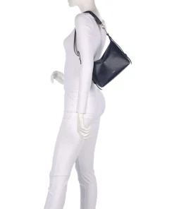 Tonie Mini Handtasche fein genarbtes Leder navy