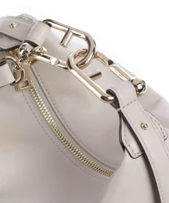 Tonie Mini Handtasche fein genarbtes Leder hellgrau