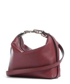 Tonie Mini Handtasche fein genarbtes Leder dunkelrot