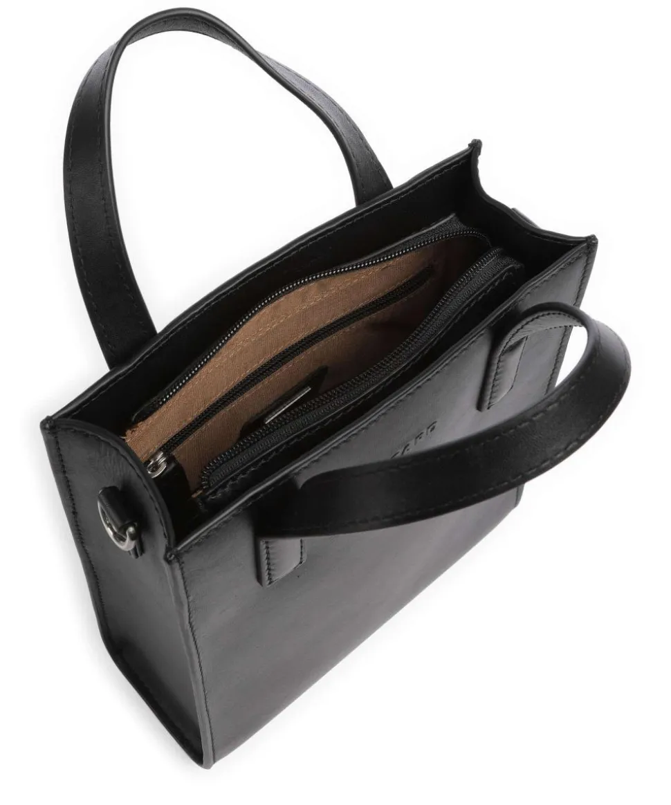 Toscana Umhängetasche fein genarbtes Rindsleder schwarz