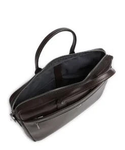 Treviso Pandion Aktentasche 15″ genarbtes Leder dunkelbraun