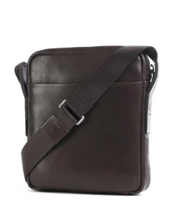 Treviso Remus Umhängetasche fein genarbtes Rindsleder dunkelbraun