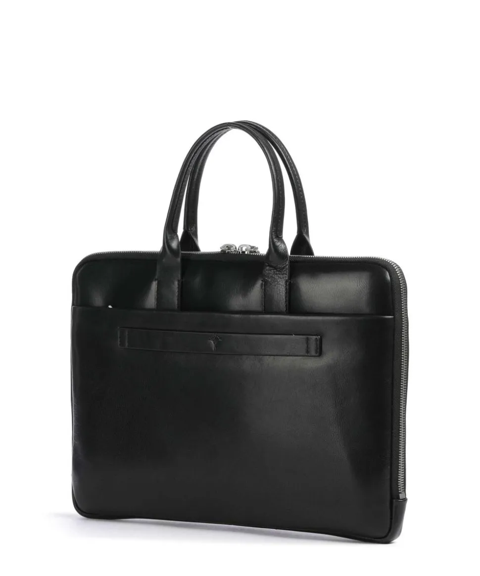 Treviso Samu Aktentasche 15″ fein genarbtes Rindsleder schwarz