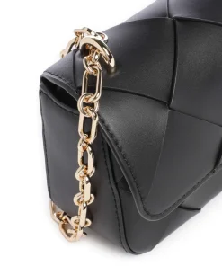 Tribeca Schultertasche fein genarbtes Leder schwarz