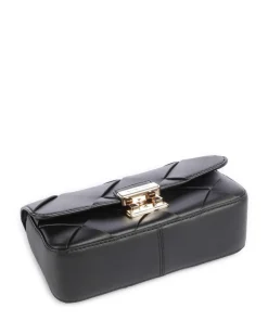 Tribeca Schultertasche fein genarbtes Leder schwarz