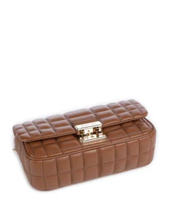 Tribeca Schultertasche Lammleder braun