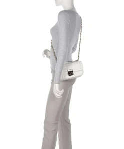 Tribeca Schultertasche Lammleder weiß