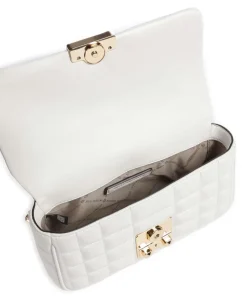 Tribeca Schultertasche Lammleder weiß