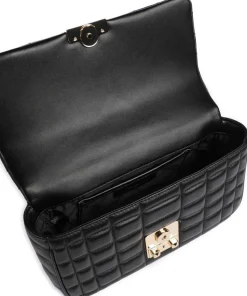 Tribeca Schultertasche Lammleder schwarz