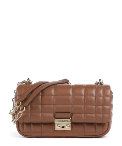 Tribeca Schultertasche Lammleder braun