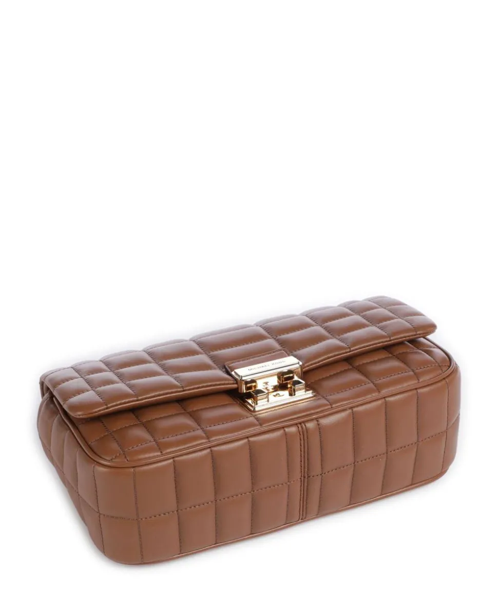 Tribeca Schultertasche Lammleder braun