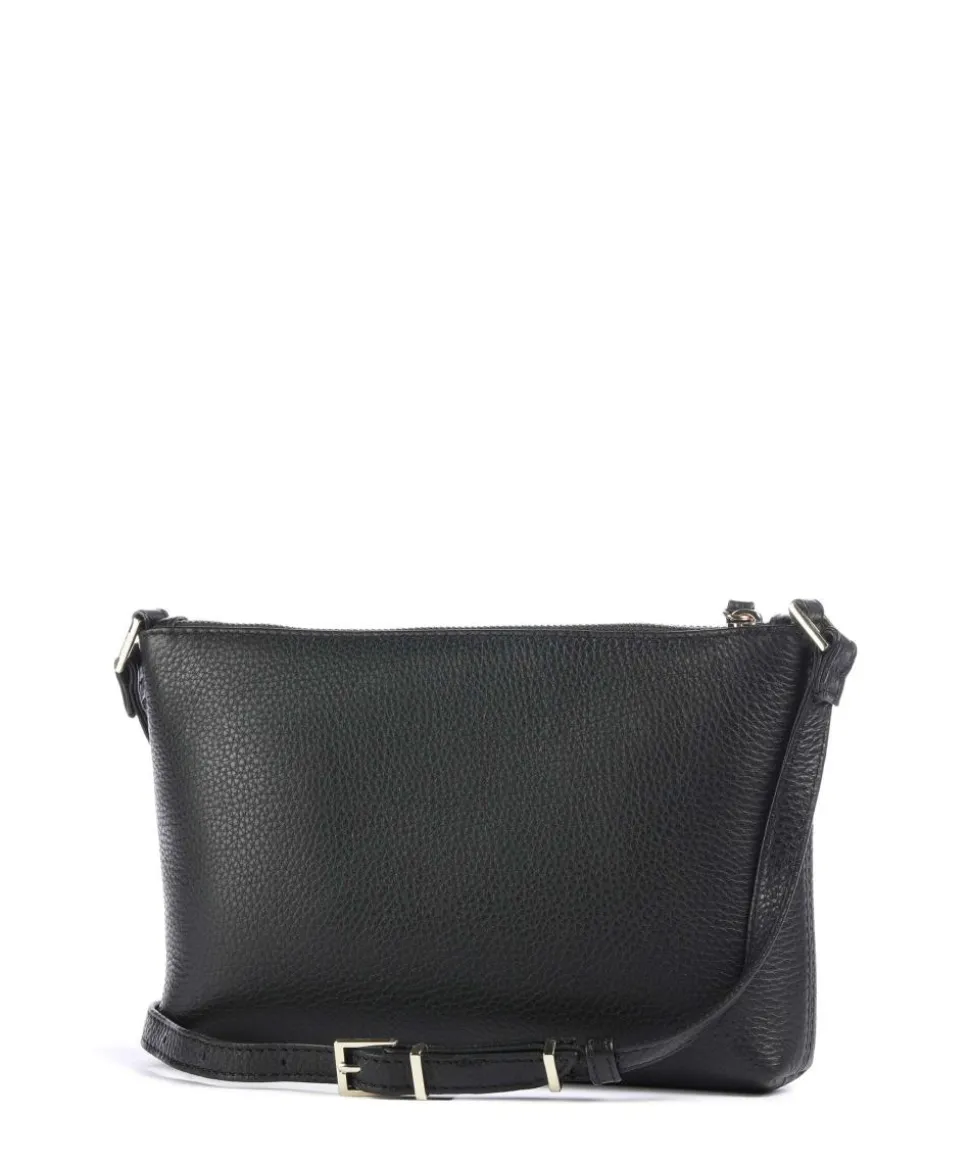 Tricial Umhängetasche genarbtes Rindsleder schwarz