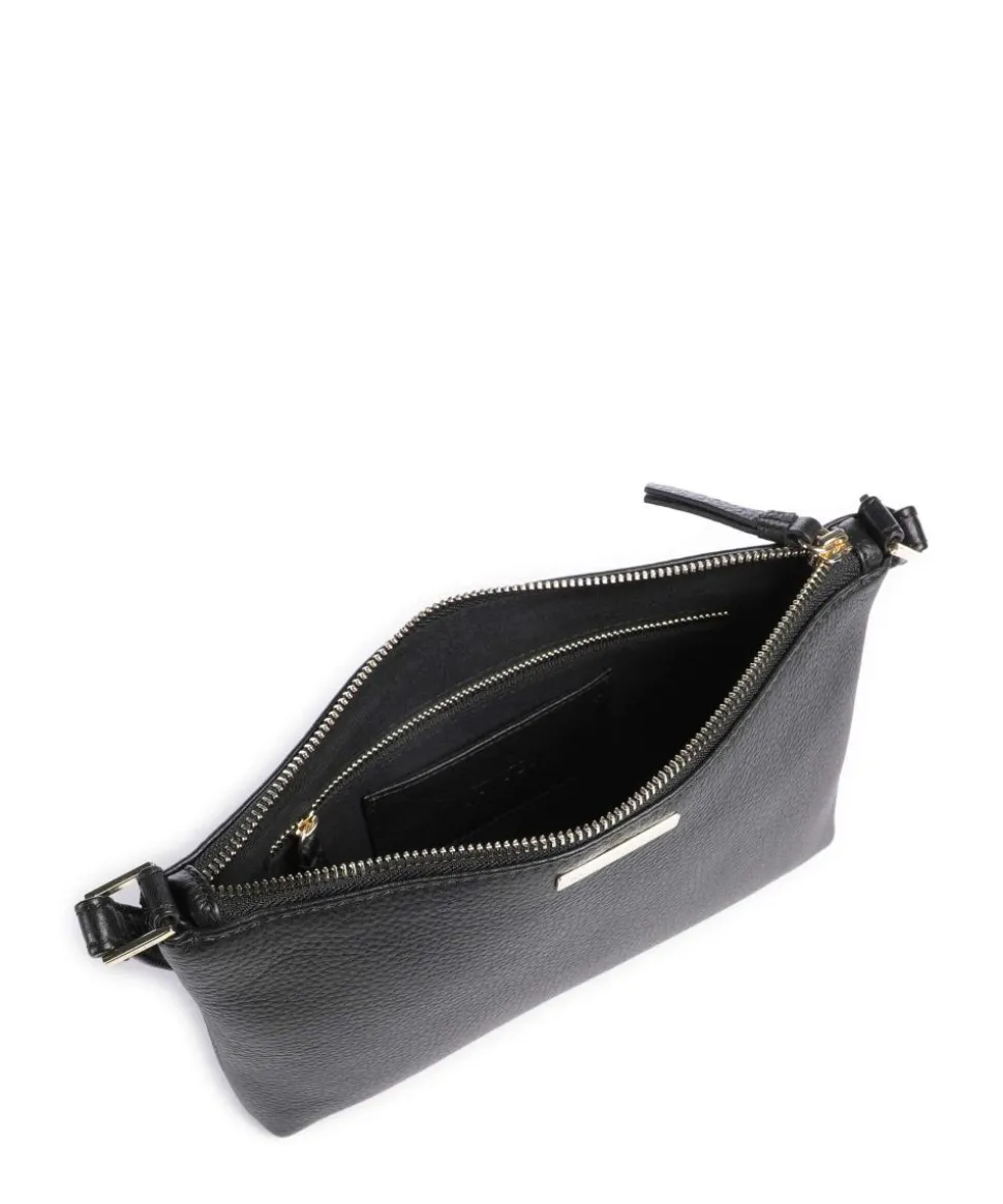 Tricial Umhängetasche genarbtes Rindsleder schwarz