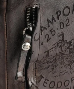 Umhängetasche fein genarbtes Rindsleder dunkelbraun