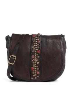 Umhängetasche fein genarbtes Rindsleder dunkelbraun