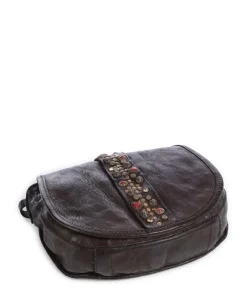 Umhängetasche fein genarbtes Rindsleder dunkelbraun