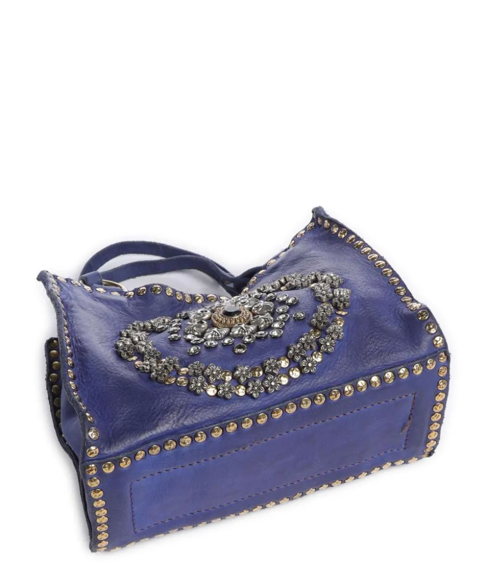 Umhängetasche fein genarbtes Rindsleder dunkelblau