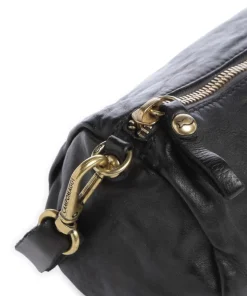 Umhängetasche fein genarbtes Rindsleder schwarz