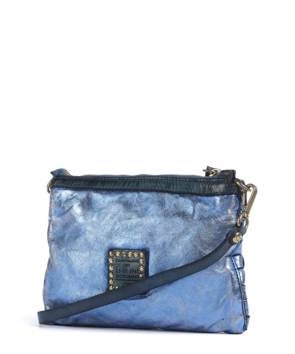 Umhängetasche fein genarbtes Rindsleder blau