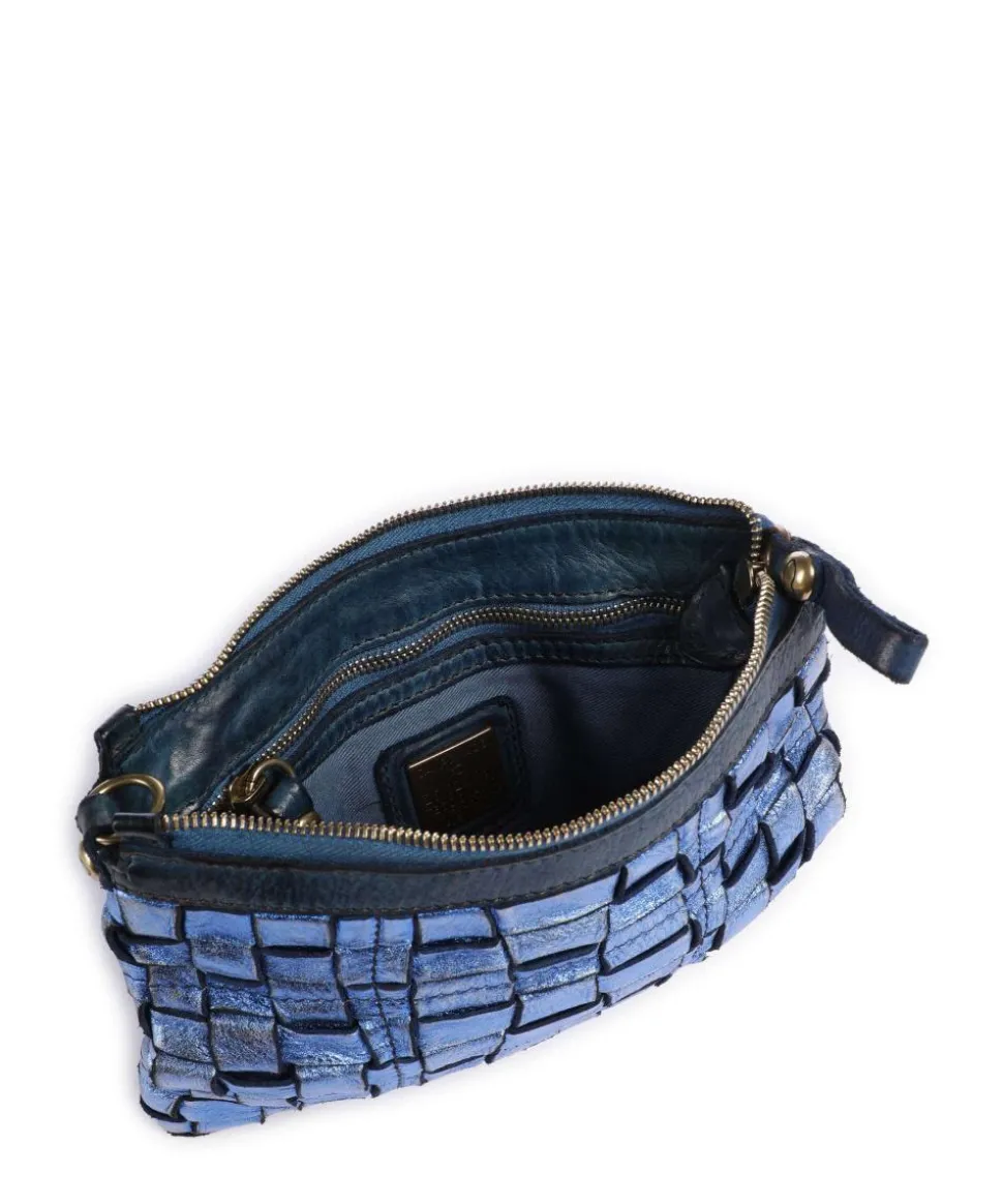 Umhängetasche fein genarbtes Rindsleder blau