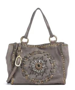 Umhängetasche fein genarbtes Rindsleder grau