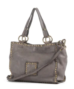 Umhängetasche fein genarbtes Rindsleder grau