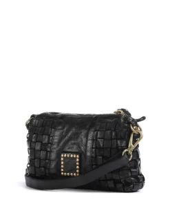 Umhängetasche fein genarbtes Rindsleder schwarz