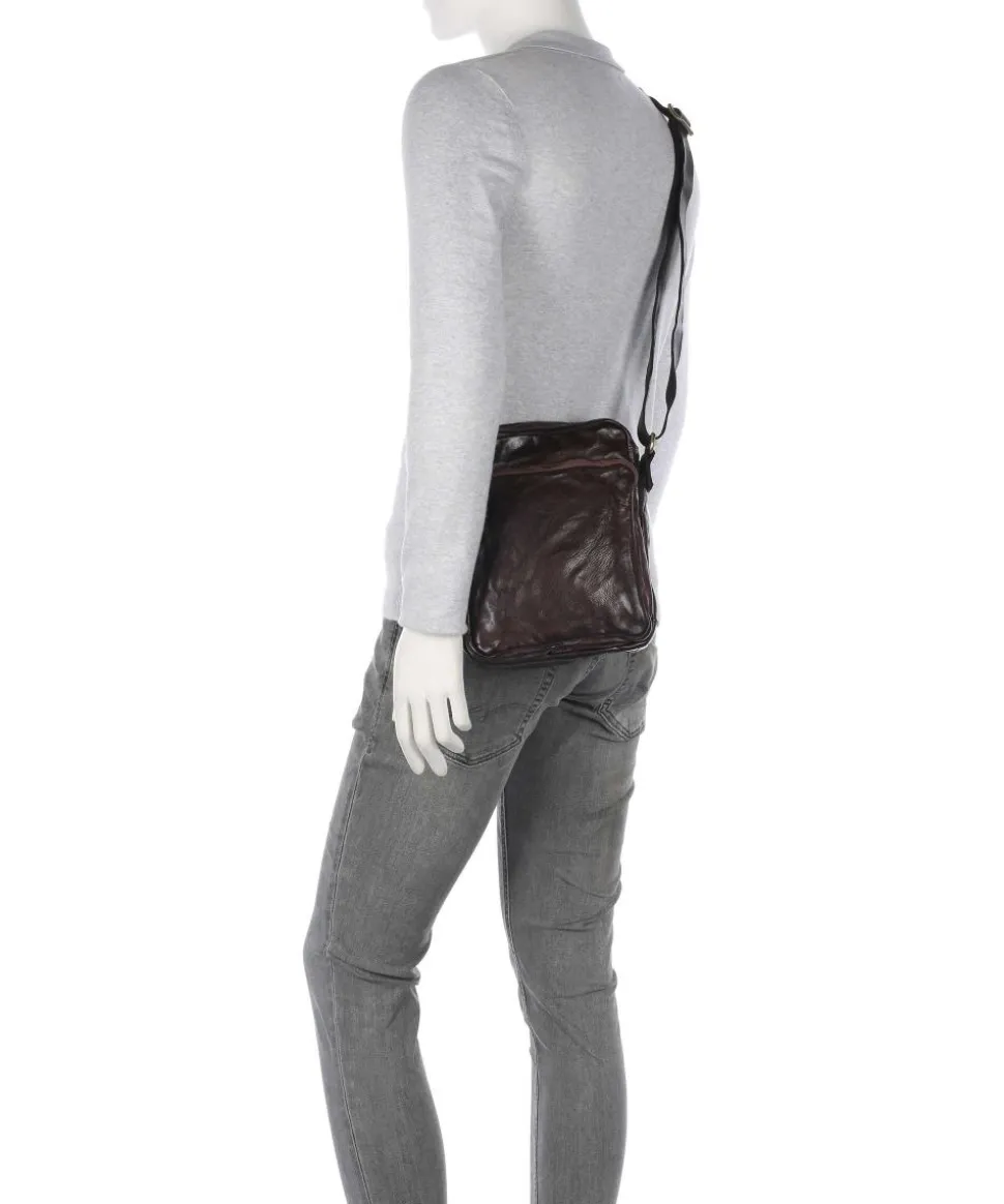 Umhängetasche fein genarbtes Kalbsleder dunkelbraun