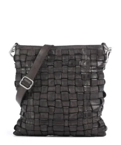 Umhängetasche fein genarbtes Rindsleder dunkelgrau