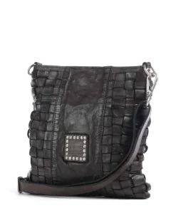 Umhängetasche fein genarbtes Rindsleder dunkelgrau