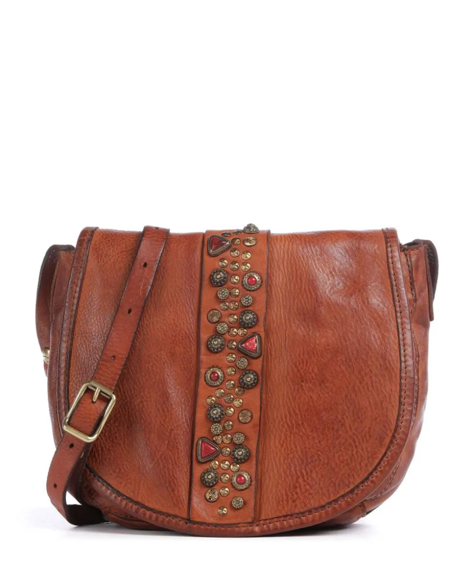 Umhängetasche fein genarbtes Rindsleder cognac