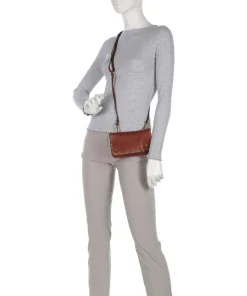 Umhängetasche fein genarbtes Rindsleder cognac