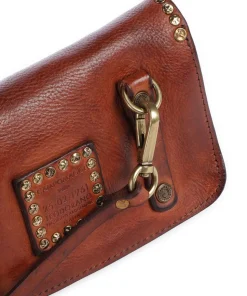 Umhängetasche fein genarbtes Rindsleder cognac