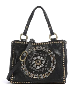 Umhängetasche fein genarbtes Rindsleder schwarz