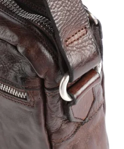 Umhängetasche fein genarbtes Rindsleder dunkelbraun