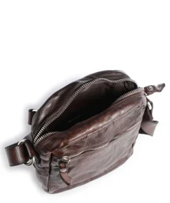 Umhängetasche fein genarbtes Rindsleder dunkelbraun