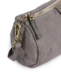 Umhängetasche fein genarbtes Rindsleder grau