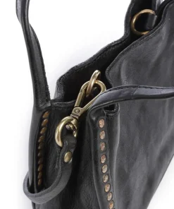 Umhängetasche fein genarbtes Rindsleder schwarz