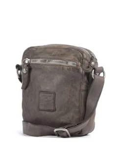 Umhängetasche fein genarbtes Rindsleder grau