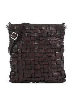 Umhängetasche fein genarbtes Rindsleder dunkelbraun