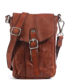 Umhängetasche fein genarbtes Rindsleder cognac