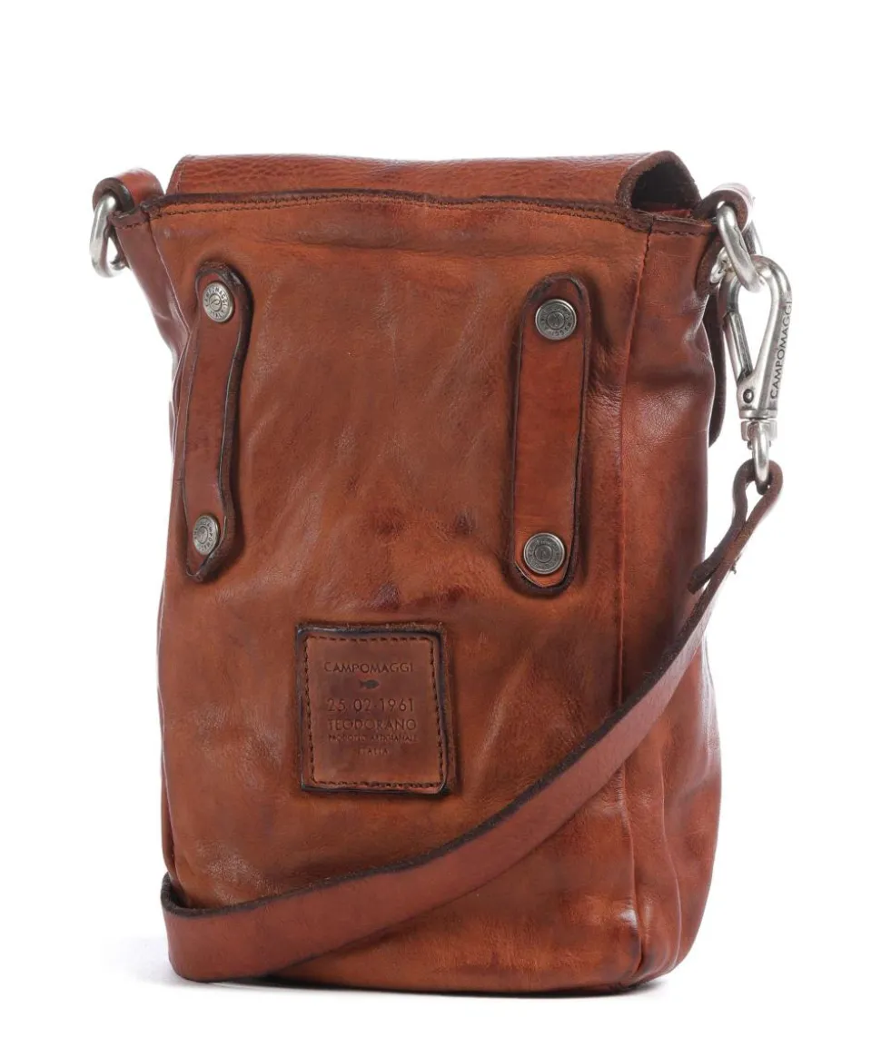 Umhängetasche fein genarbtes Rindsleder cognac