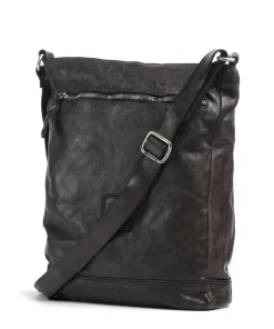 Umhängetasche fein genarbtes Rindsleder dunkelbraun