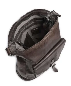 Umhängetasche fein genarbtes Rindsleder dunkelbraun