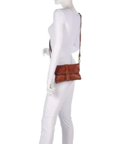 Umhängetasche fein genarbtes Rindsleder cognac