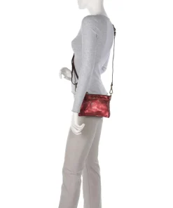 Umhängetasche fein genarbtes Rindsleder rot