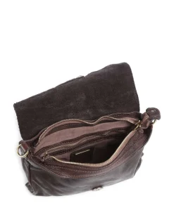 Umhängetasche fein genarbtes Rindsleder dunkelbraun